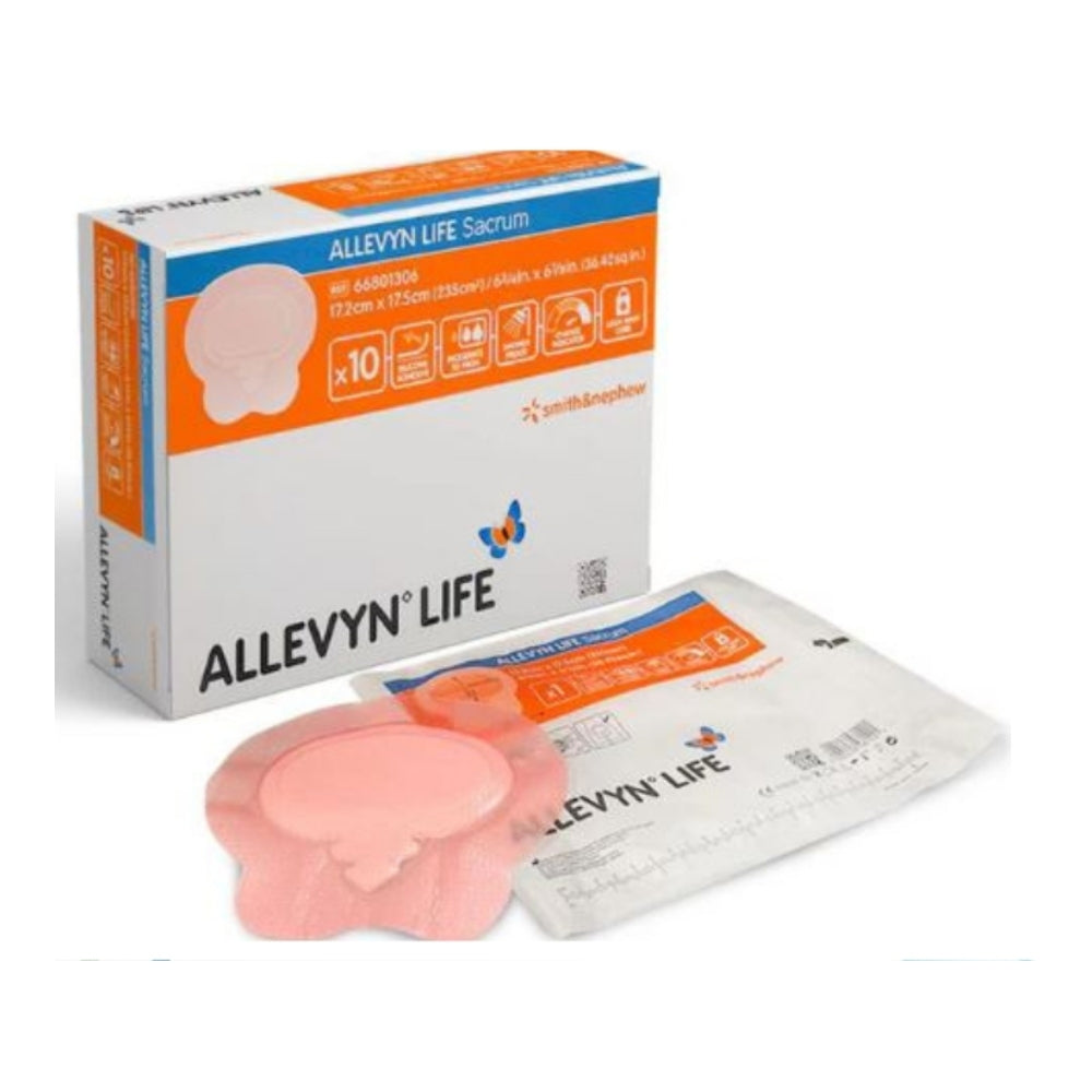 SMITH & NEPHEW ALLEVYN LIFE SACRUM 17.2CMX17.5CM 10S