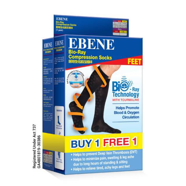 EBENE BIO-RAY COMPRESSION SOCKS S/M