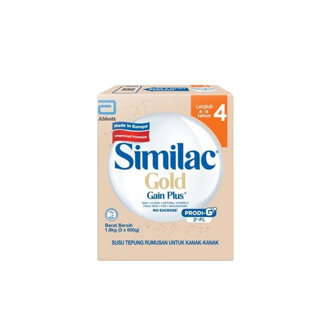 ABBOTT SIMILAC GAIN KID GOLD 2-FL 1.8KG (STEP 4) (4-9Y) BIB