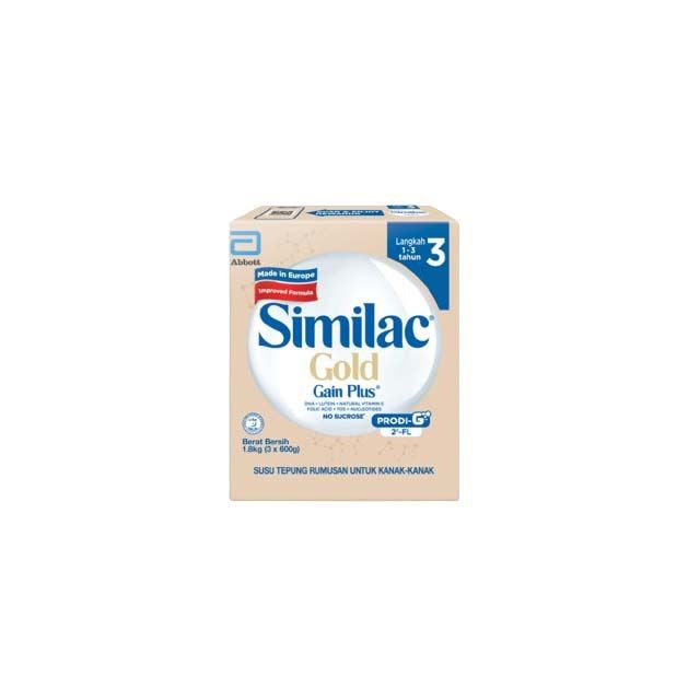 ABBOTT SIMILAC GAIN PLUS GOLD 2-FL 1.8KG (STEP 3) (1-3Y) BIB