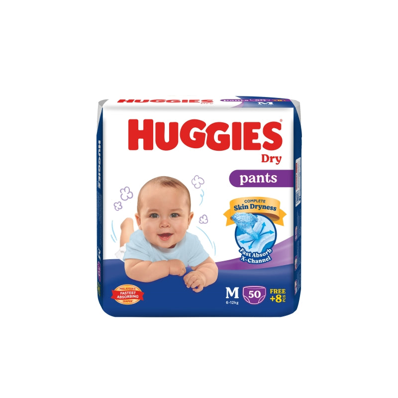 HUGGIES DRY PANTS SJP M 58S