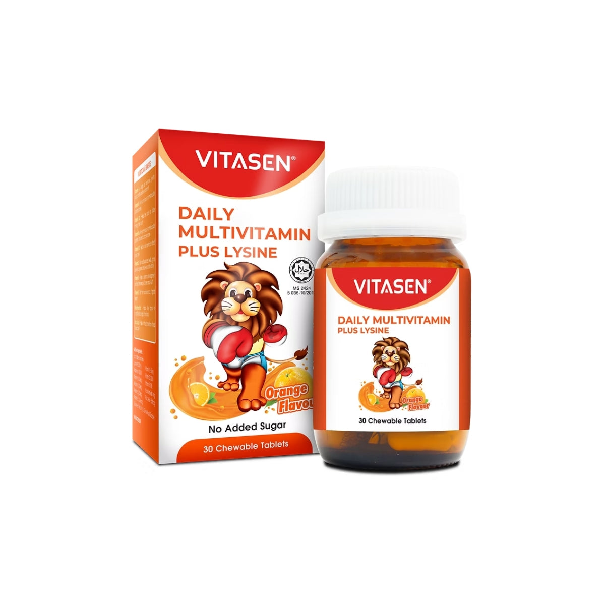 VITASEN DAILY MULTIVITAMIN PLUS LYSINE ORANGE 60S