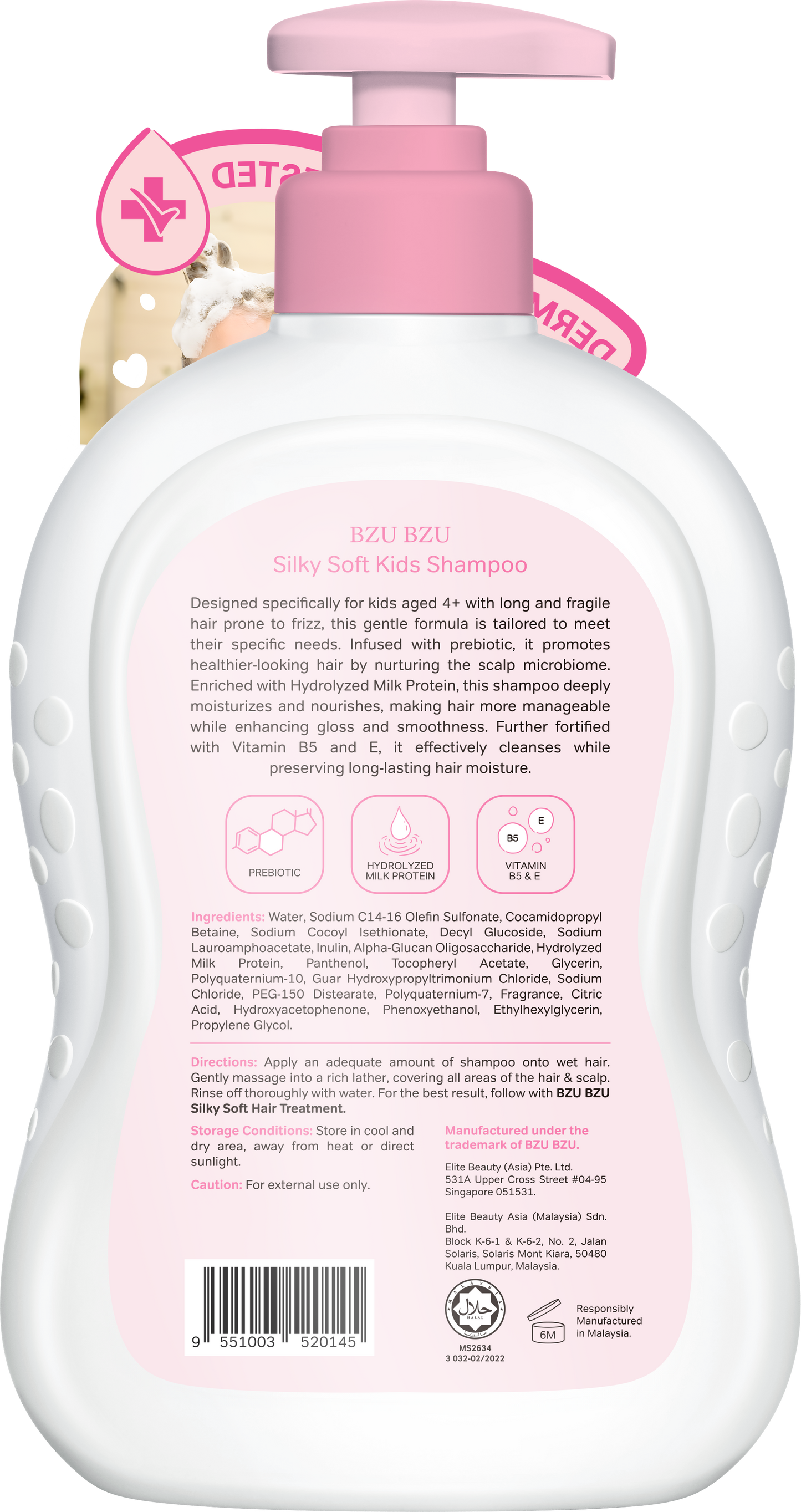 BZU BZU SILKY SOFT KIDS SHAMPOO 600ML