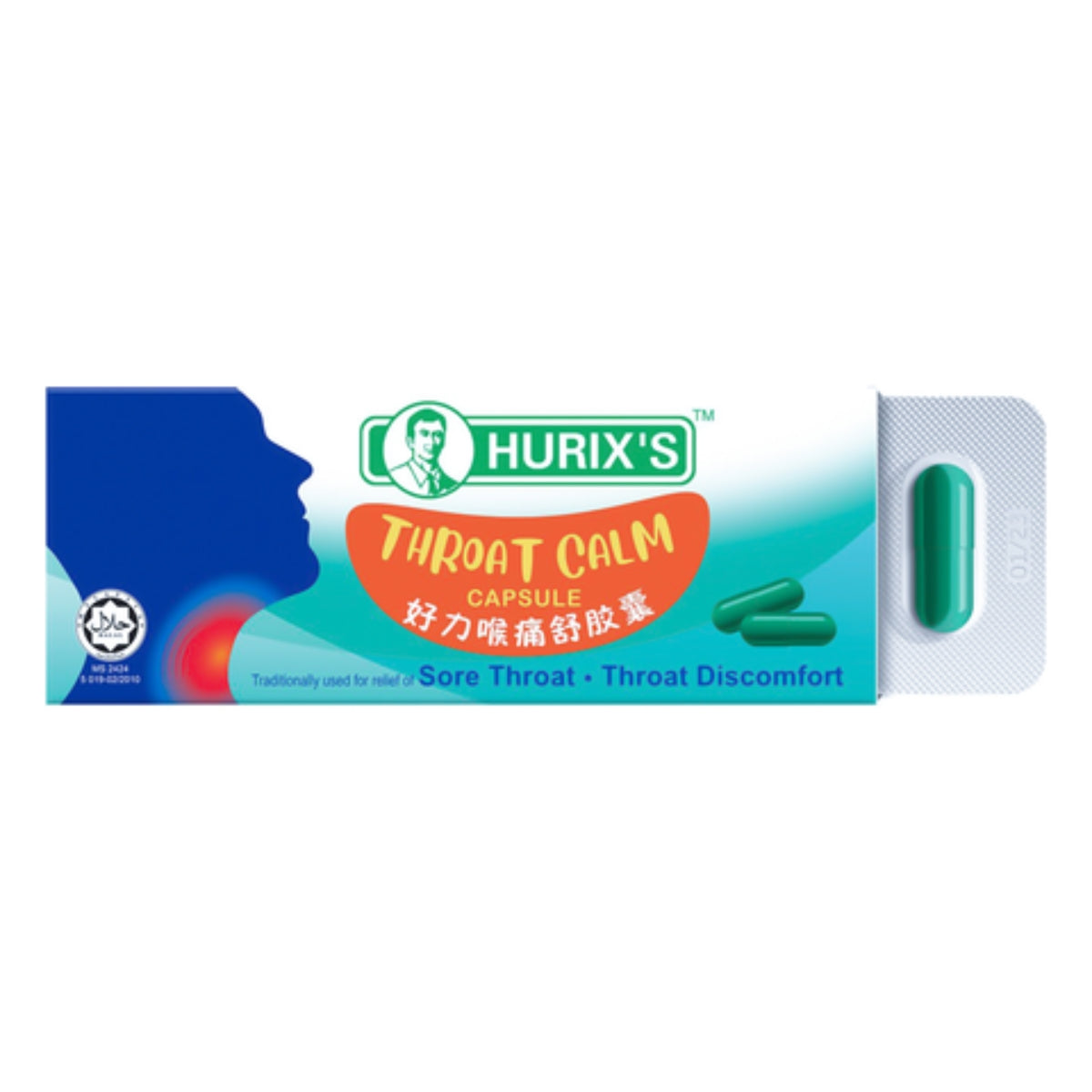 HURIXS THROAT CALM CAPSULE 6S
