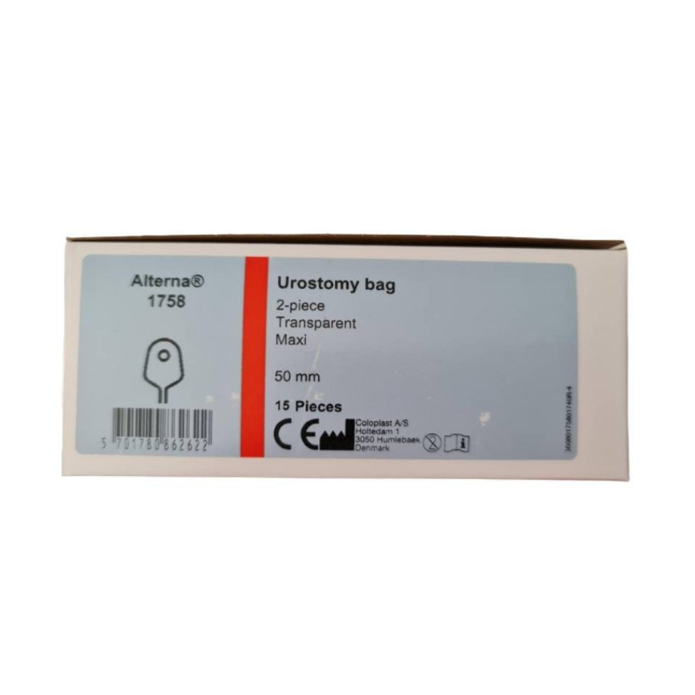 COLOPLAST ALTERNA 2P MAXI URO TRANS 50MM 1758 15S