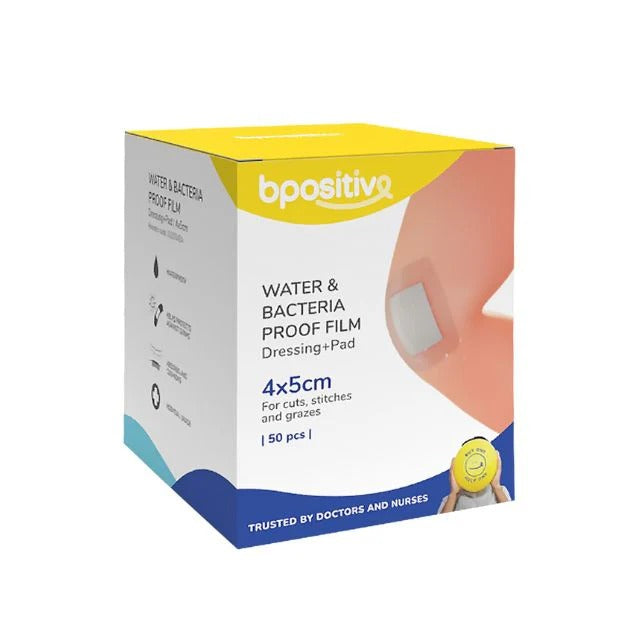 BPOSITIVE WATER&BACTERIA PROOF DRESSING PAD 4X5CM 50S