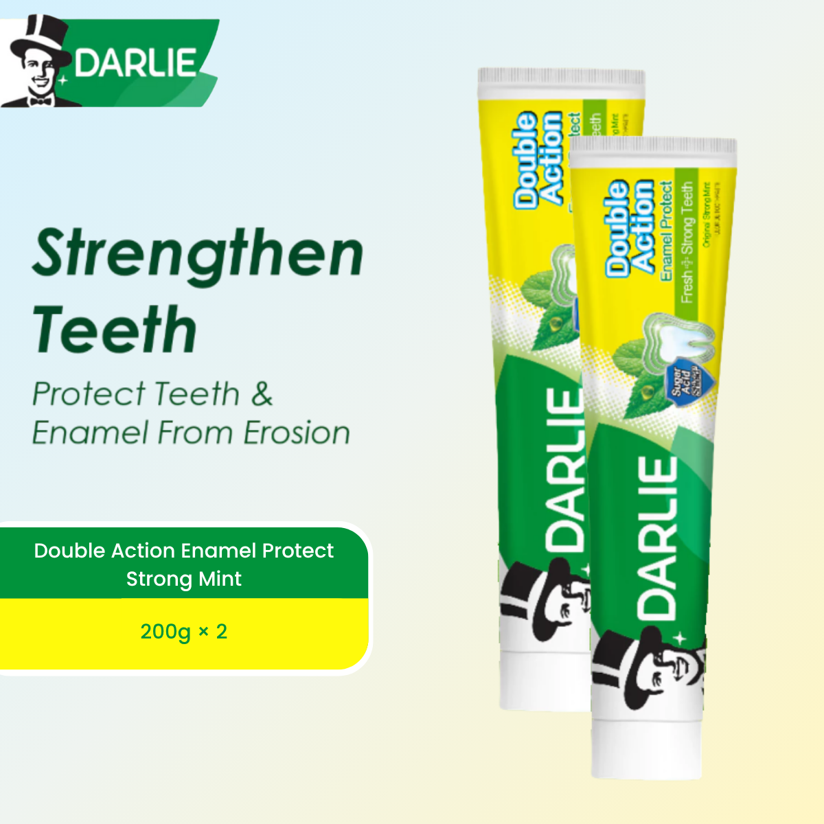 DARLIE TOOTHPASTE DOUBLE ACTION ENAMEL PROTECT 200G 2S + G