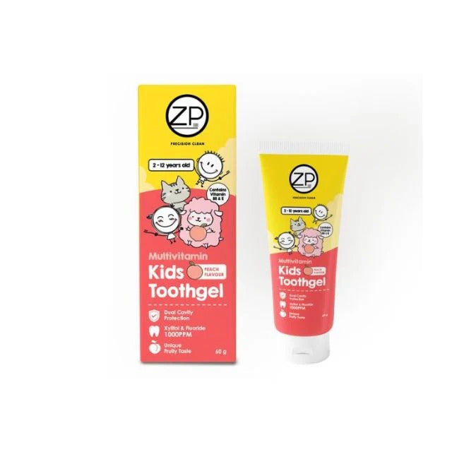 ZP MULTI-VITAMIN PEACH KIDS TOOTHGEL 60G