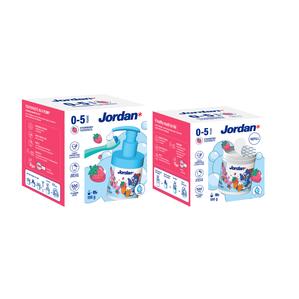 JORDAN KIDS TOOTHPASTE STEP 1 STRAWBERRY 188G (PUMP)