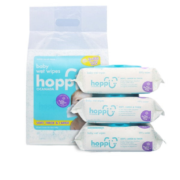 HOPPI WET WIPES 3IN1 80SX3