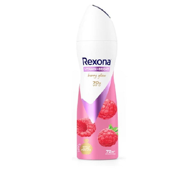 REXONA WOMEN DEODORANT SPRAY VITAMIN + BRIGHT BERRY GLOW 135ML 2S