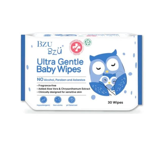 BZU BZU BABY WIPES ULTRA GENTLE 30S