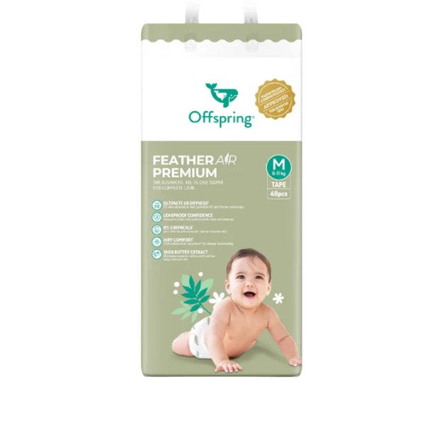 OFFSPRING FEATHER AIR PREMIUM TAPE DIAPER M 48S