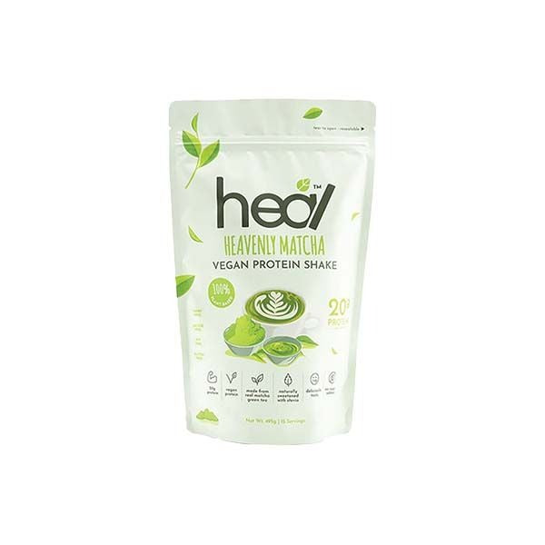 HEAL HEAVENLY MATCHA VEGAN PROTEIN SHAKE 495G