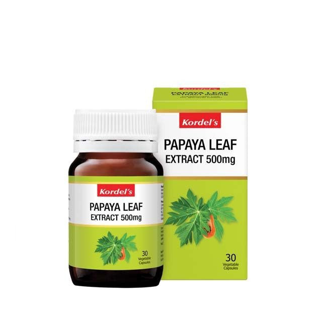 KORDELS PAPAYA LEAF EXTRACT 500MG 30S
