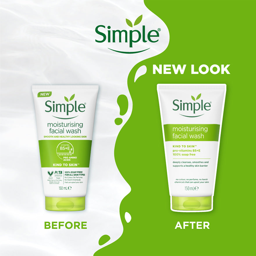 SIMPLE MOISTURISING FACIAL WASH 150ML 2S