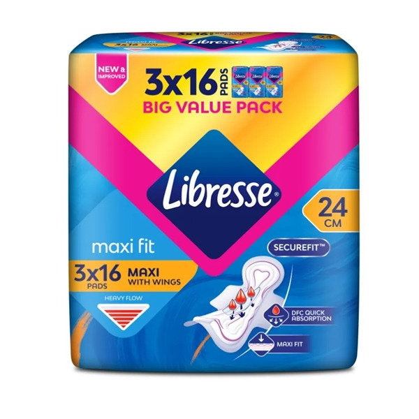 LIBRESSE MAXI FIT 24CM WINGS 16SX3