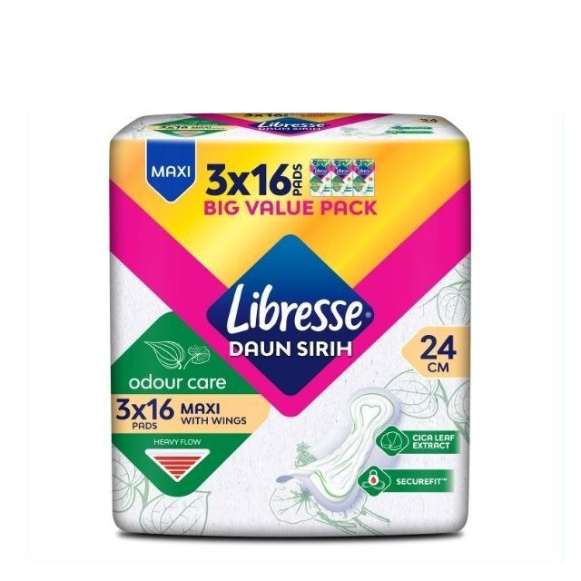 LIBRESSE DAUN SIRIH MAXI 24CM WINGS 16SX3