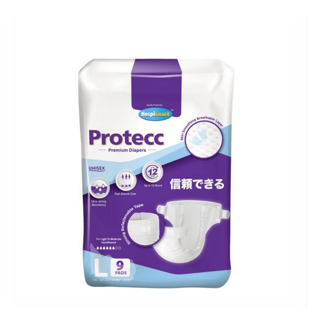 HOSPIGUARD PROTECC PREMIUM ADULT DIAPER L 9S