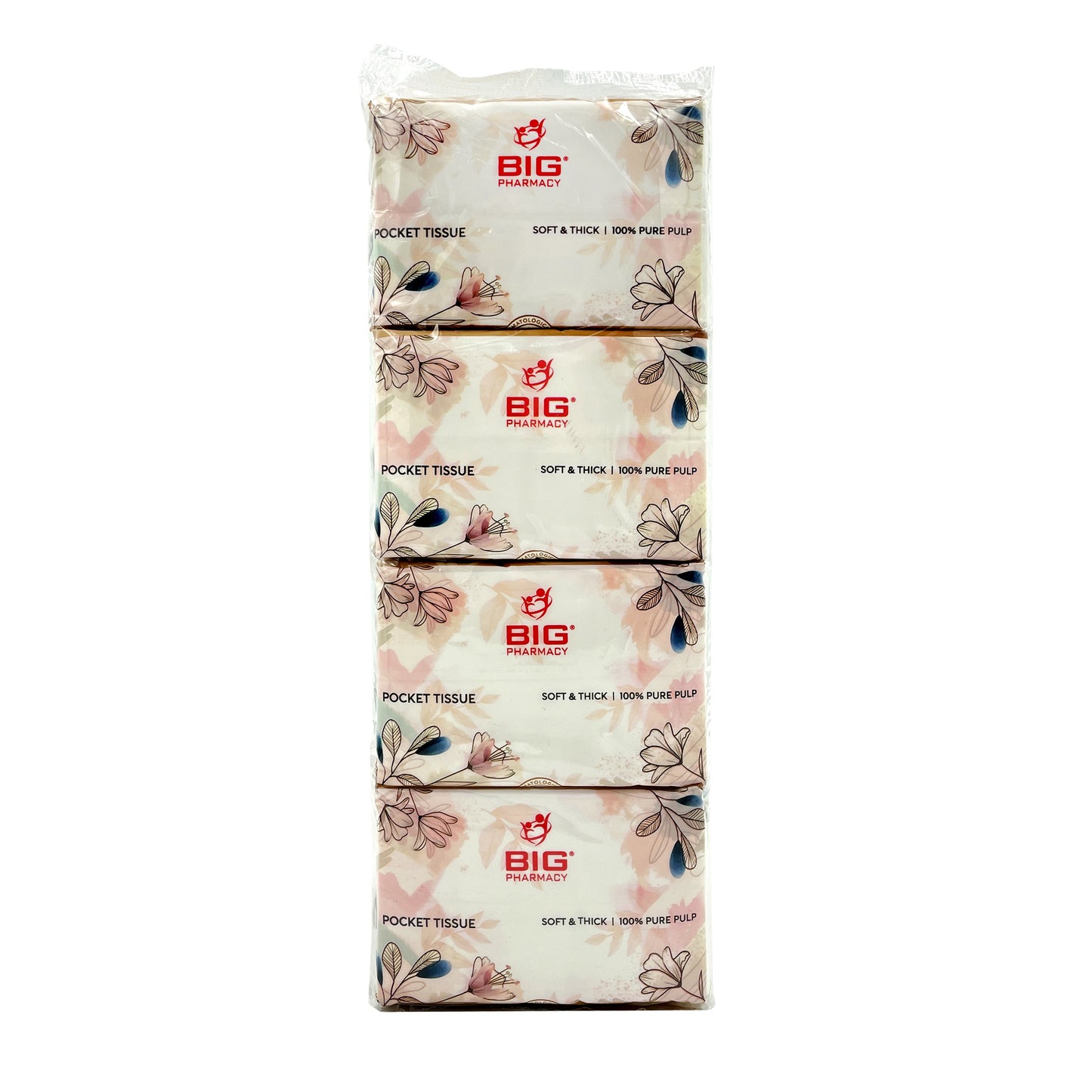 BIG PHARMACY POCKET TISSUE 2PLY 8SX16