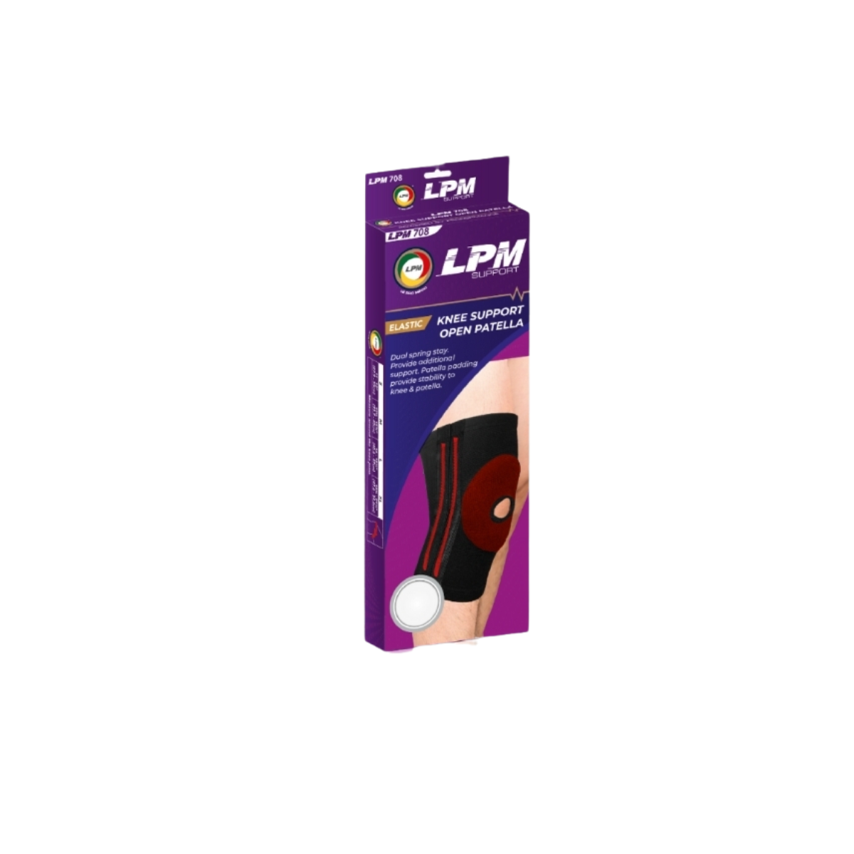 LPM KNEE SUPPORT OPEN PATELLA TAN 708 SIZE S