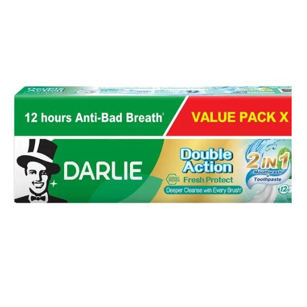 DARLIE TOOTHPASTE DOUBLE ACTION FRESH PROTECT 2IN1 160G 2S