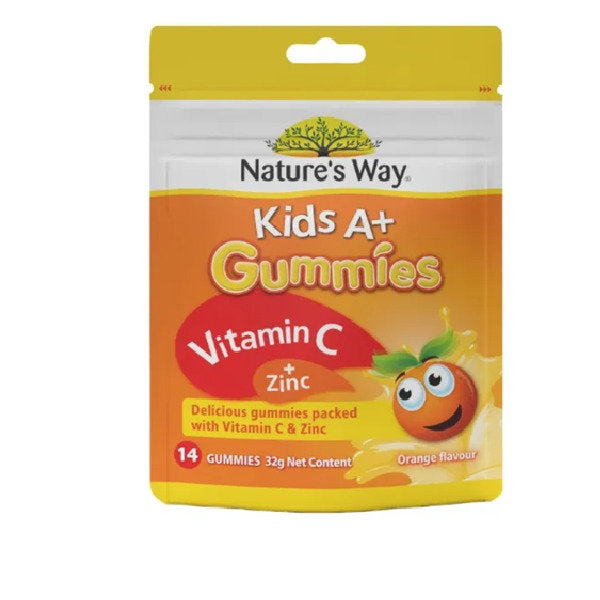 NATURES WAY KIDS A+ GUMMIES VITAMIN C + ZINC 14S