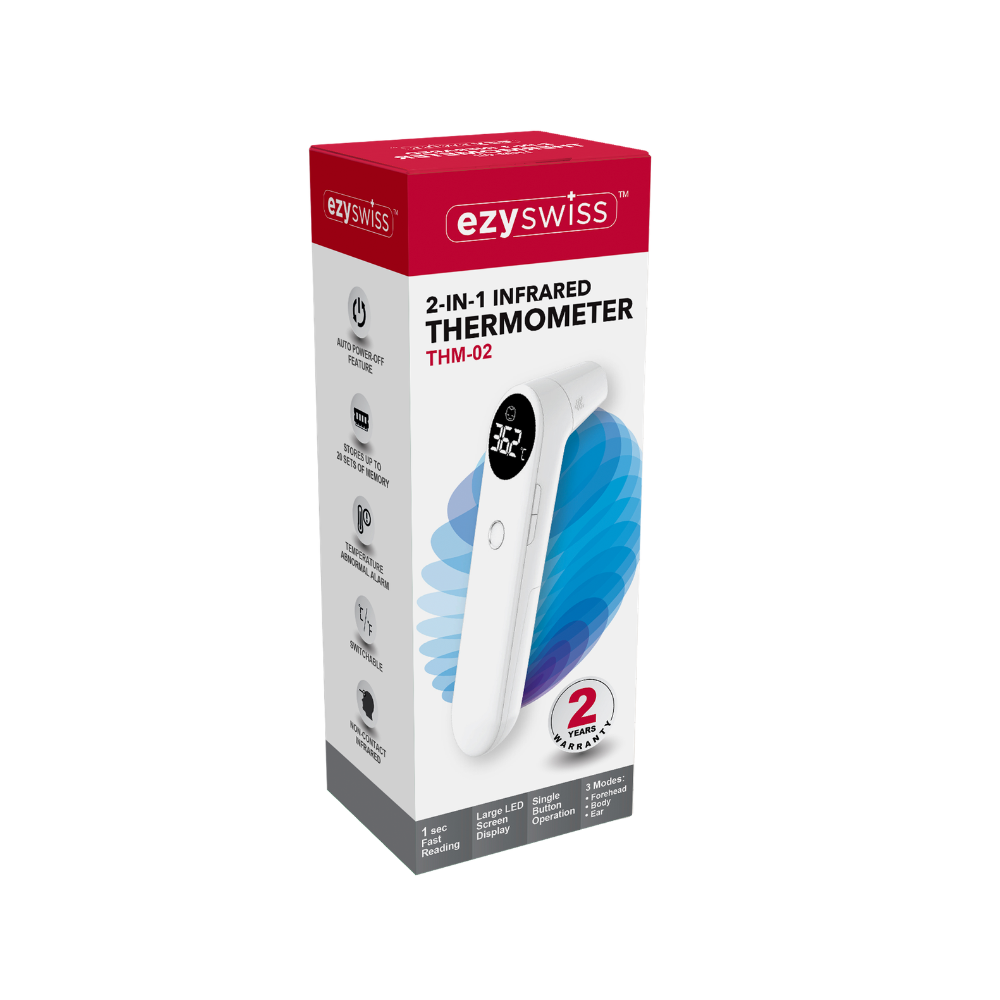 EZYSWISS 2-IN-1 (EAR/FOREHEAD) INFRARED THERMOMETER THM-02