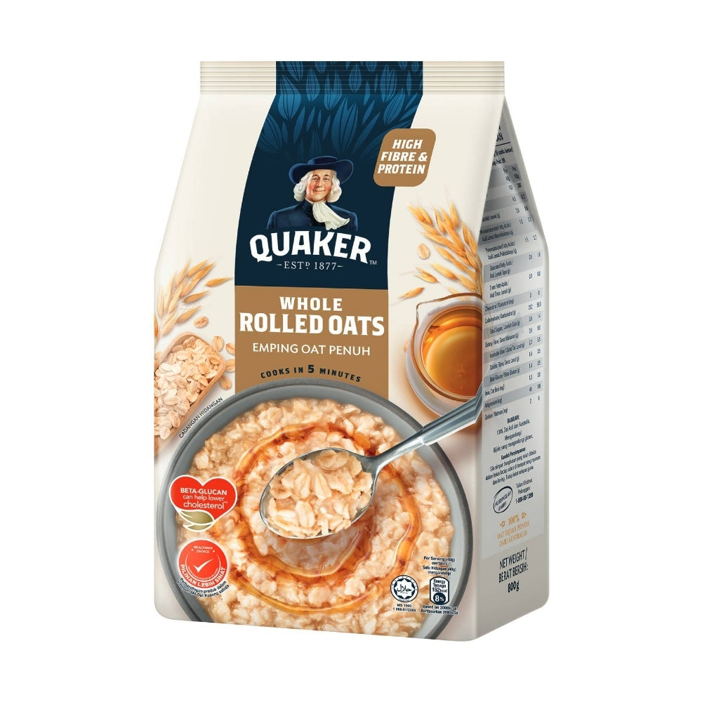 QUAKER WHOLE ROLLED OATS 800G