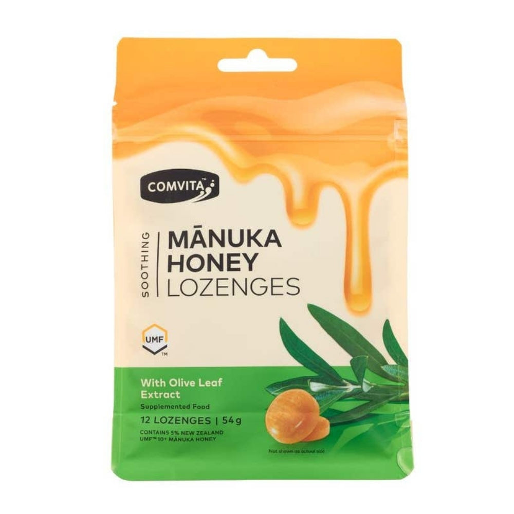 COMVITA MANUKA HONEY DROPS WITH OLIVE LEAF EXTRACT 54G 12S