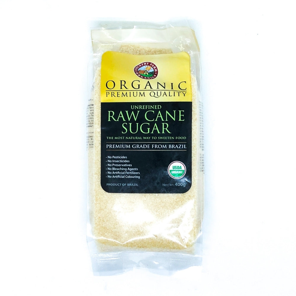 COUNTRY FARM ORGANIC RAW CANE SUGARPACKET 400G
