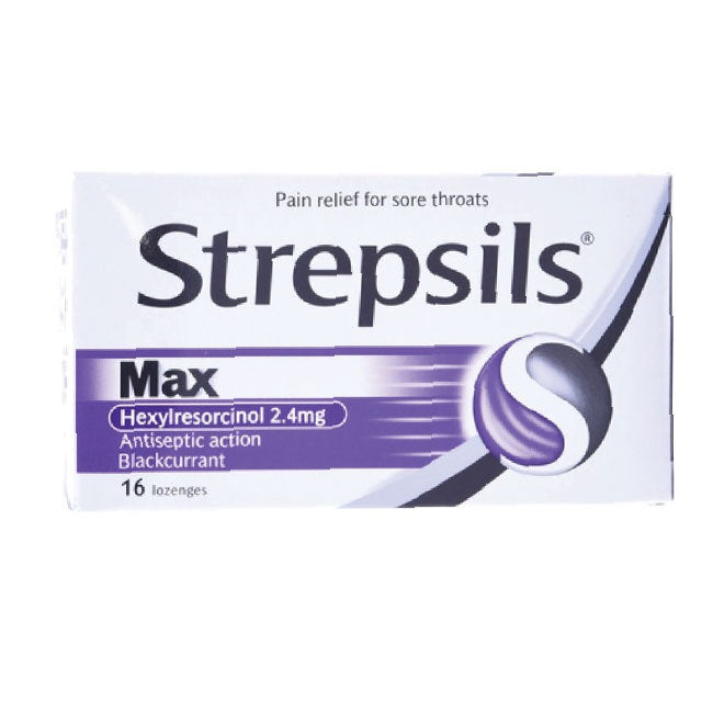 STREPSILS MAX TRIPLE ACTION BLACKCURRENT 16S