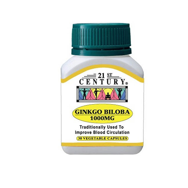 21ST CENTURY GINGKO BILOBA 1000MG 30S