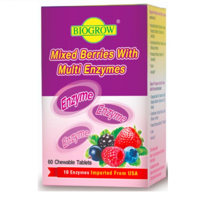 BIOGROW MIXED BERRIES WITH MULTI ENZYMES 60S