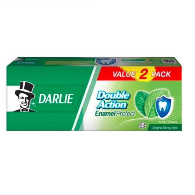 DARLIE TOOTHPASTE DOUBLE ACTION ENAMEL PROTECT STRONG MINT 200G 2S