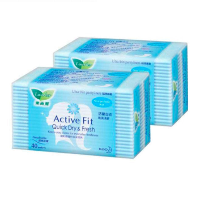 LAURIER PANTYLINER ACTIVE FIT NON PERFUME 40SX2