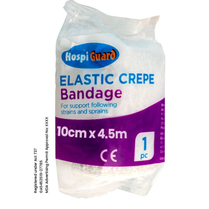 HOSPIGUARD ELASTIC CREPE BANDAGE 10CM X 4.5M 1S