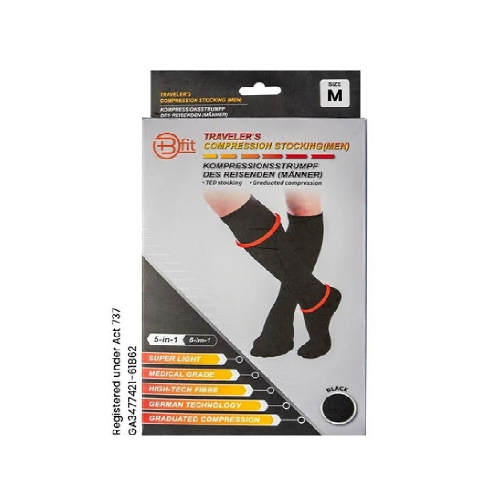 BFIT 5IN1 S162 TRAVEL COMPRESSION SOCK FOR MEN M