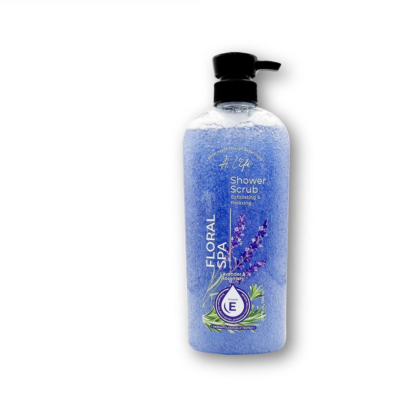 A.LIFE SHOWER SCRUB FLORAL SPA LAVENDER & ROSEMARY 700ML