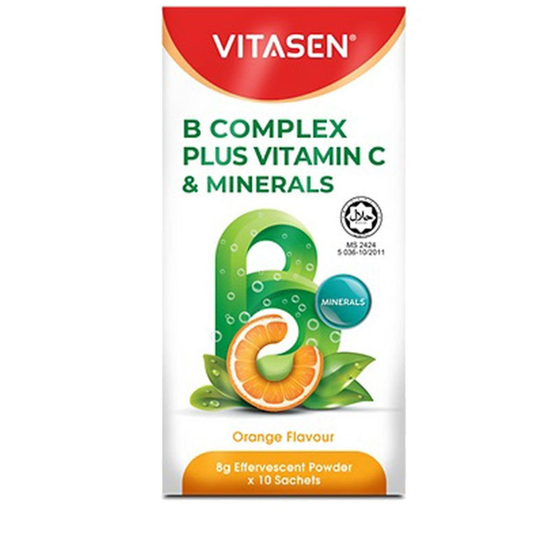 VITASEN B COMPLEX PLUS VITAMIN C & MINERALS EFFERVESCENT POWDER OR 30S