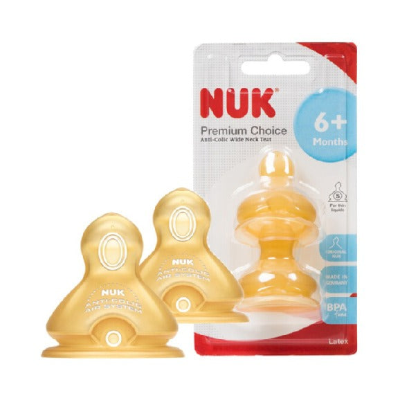 NUK PREMIUM CHOICE LATEX TEAT S2 L 2S/CARD (NU40713612)