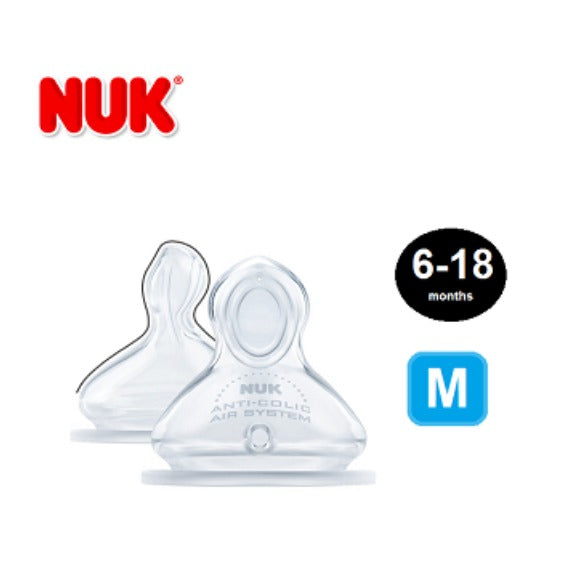 NUK PREMIUM CHOICE SILICONE TEAT S2 M 2S/CARD (NU40721611)