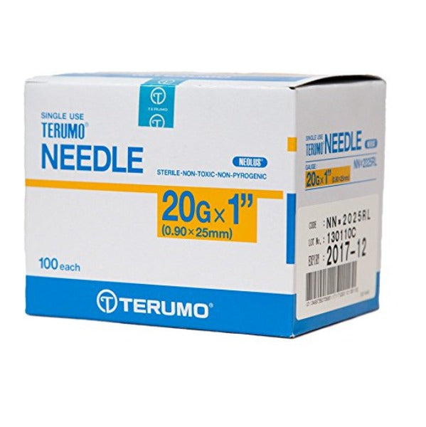TERUMO NEOLUS NEEDLE 20G X 1IN NN+212RL 5S X 20