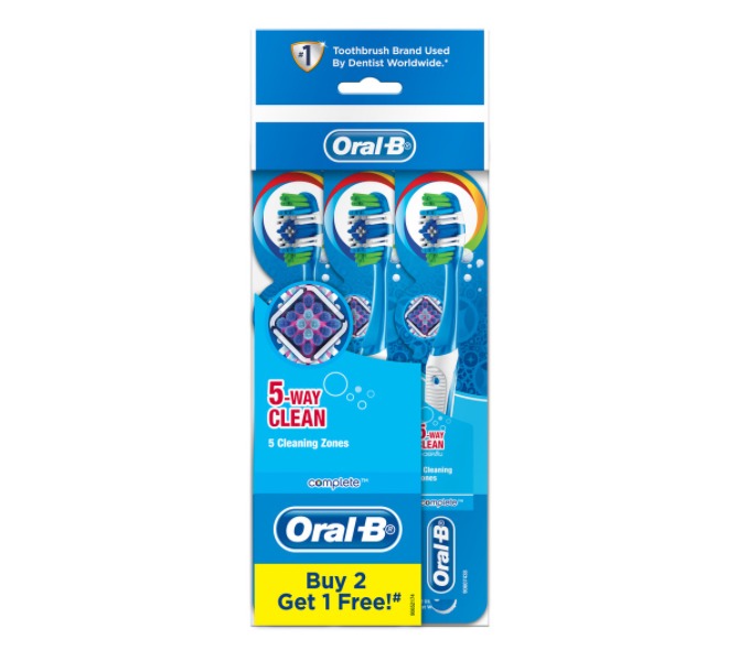 ORAL B COMPLETE 5 WAY CLEAN SOFT POLYBAG 3S