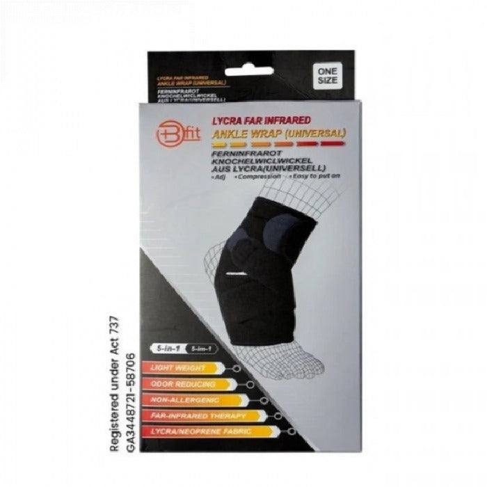 BFIT 5IN1 A123 FAR INFRARED LYCRA ANKLE WRAP U
