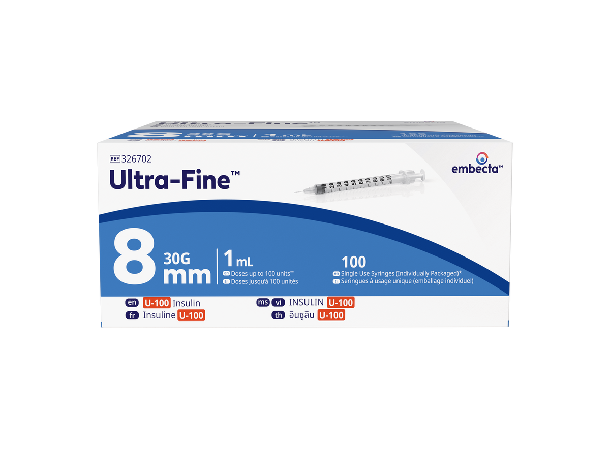 EMBECTA SYRINGE 1ML 8MM 30G 100S