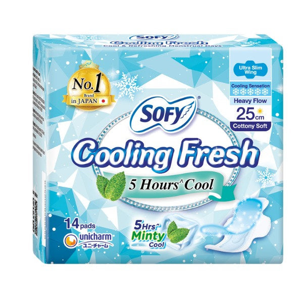 SOFY COOLING FRESH DAY ULTRA SLIM WING 25CM 14S