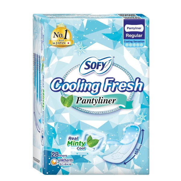 SOFY COOLING FRESH LINER REG 155MM 28S