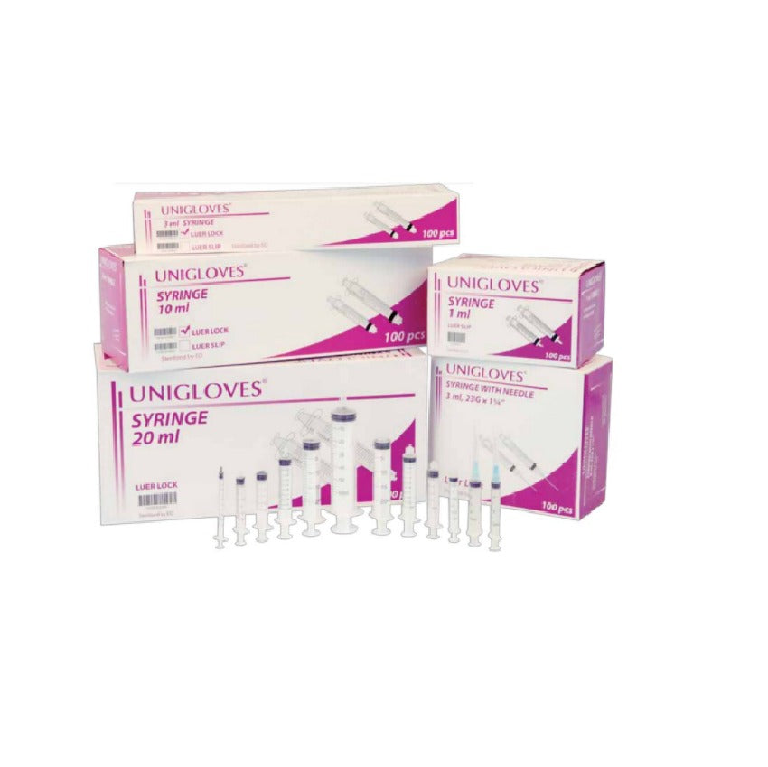 UNIGLOVES DISPOSABLE SYRINGE (LUER SLIP) 10ML 100S