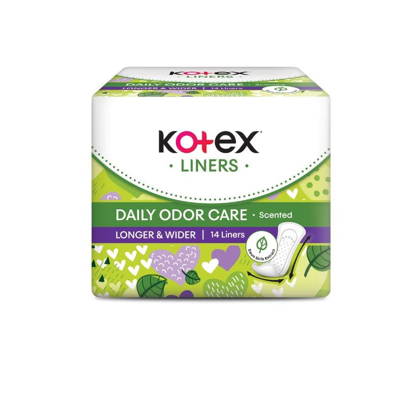 KOTEX FRESH PANTYLINER LONGER & WIDER SCENTED 17.5CM 14S